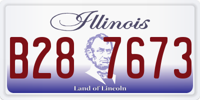 IL license plate B287673