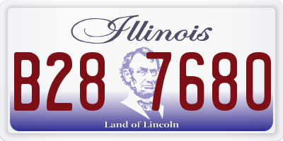 IL license plate B287680