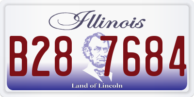 IL license plate B287684