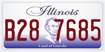 IL license plate B287685