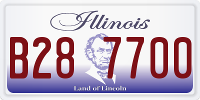 IL license plate B287700