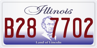 IL license plate B287702