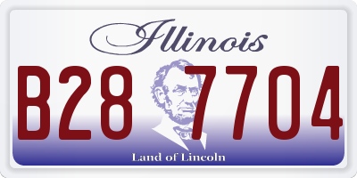 IL license plate B287704
