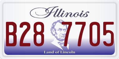 IL license plate B287705