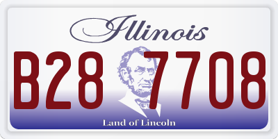 IL license plate B287708