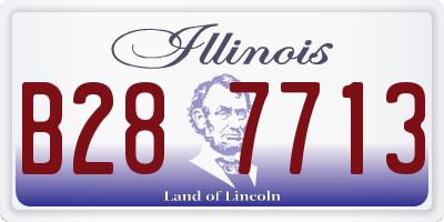 IL license plate B287713