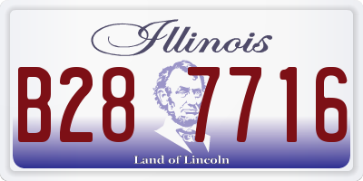IL license plate B287716