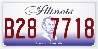 IL license plate B287718