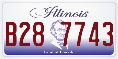 IL license plate B287743
