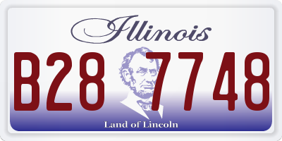 IL license plate B287748