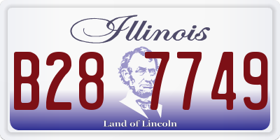 IL license plate B287749