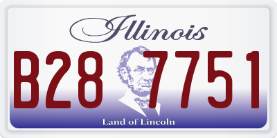 IL license plate B287751