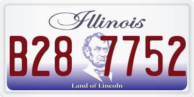 IL license plate B287752