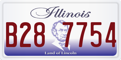 IL license plate B287754