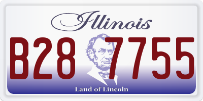 IL license plate B287755