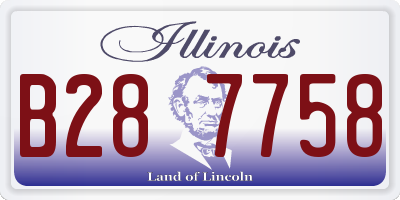 IL license plate B287758