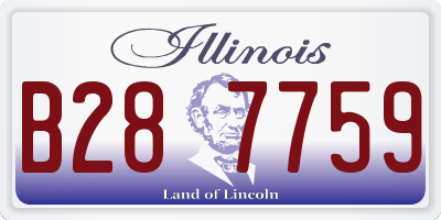 IL license plate B287759