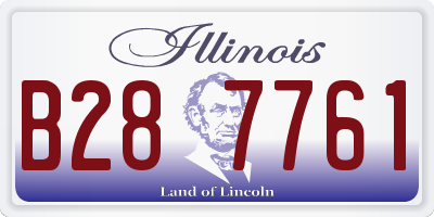 IL license plate B287761