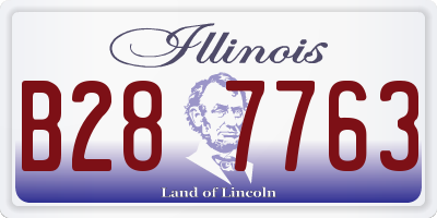 IL license plate B287763