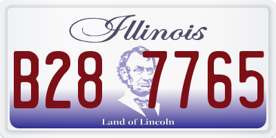 IL license plate B287765