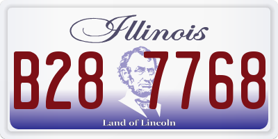 IL license plate B287768