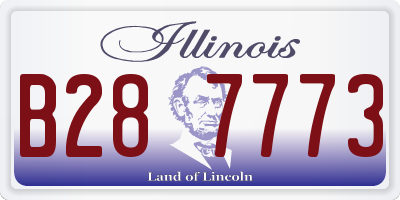 IL license plate B287773