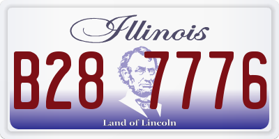 IL license plate B287776