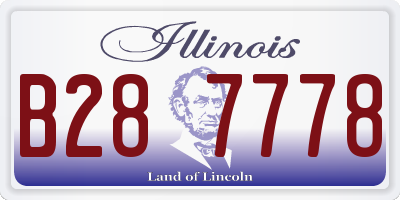 IL license plate B287778