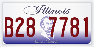 IL license plate B287781