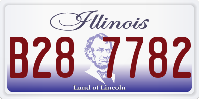 IL license plate B287782