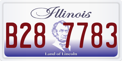 IL license plate B287783