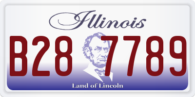 IL license plate B287789