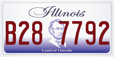 IL license plate B287792