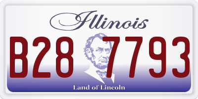 IL license plate B287793