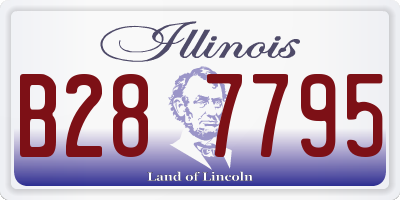IL license plate B287795