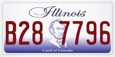 IL license plate B287796