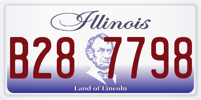 IL license plate B287798