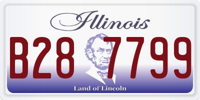 IL license plate B287799
