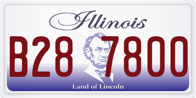 IL license plate B287800