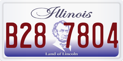 IL license plate B287804