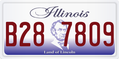 IL license plate B287809