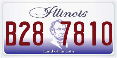 IL license plate B287810