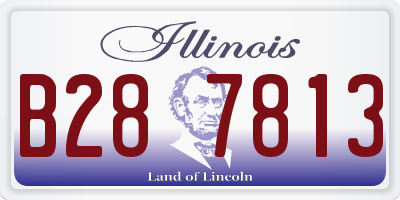 IL license plate B287813
