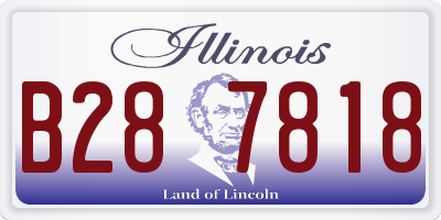 IL license plate B287818