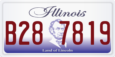 IL license plate B287819