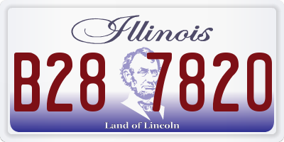 IL license plate B287820