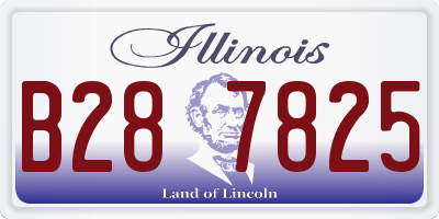 IL license plate B287825