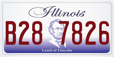 IL license plate B287826