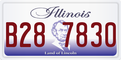 IL license plate B287830