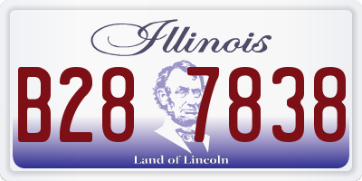 IL license plate B287838